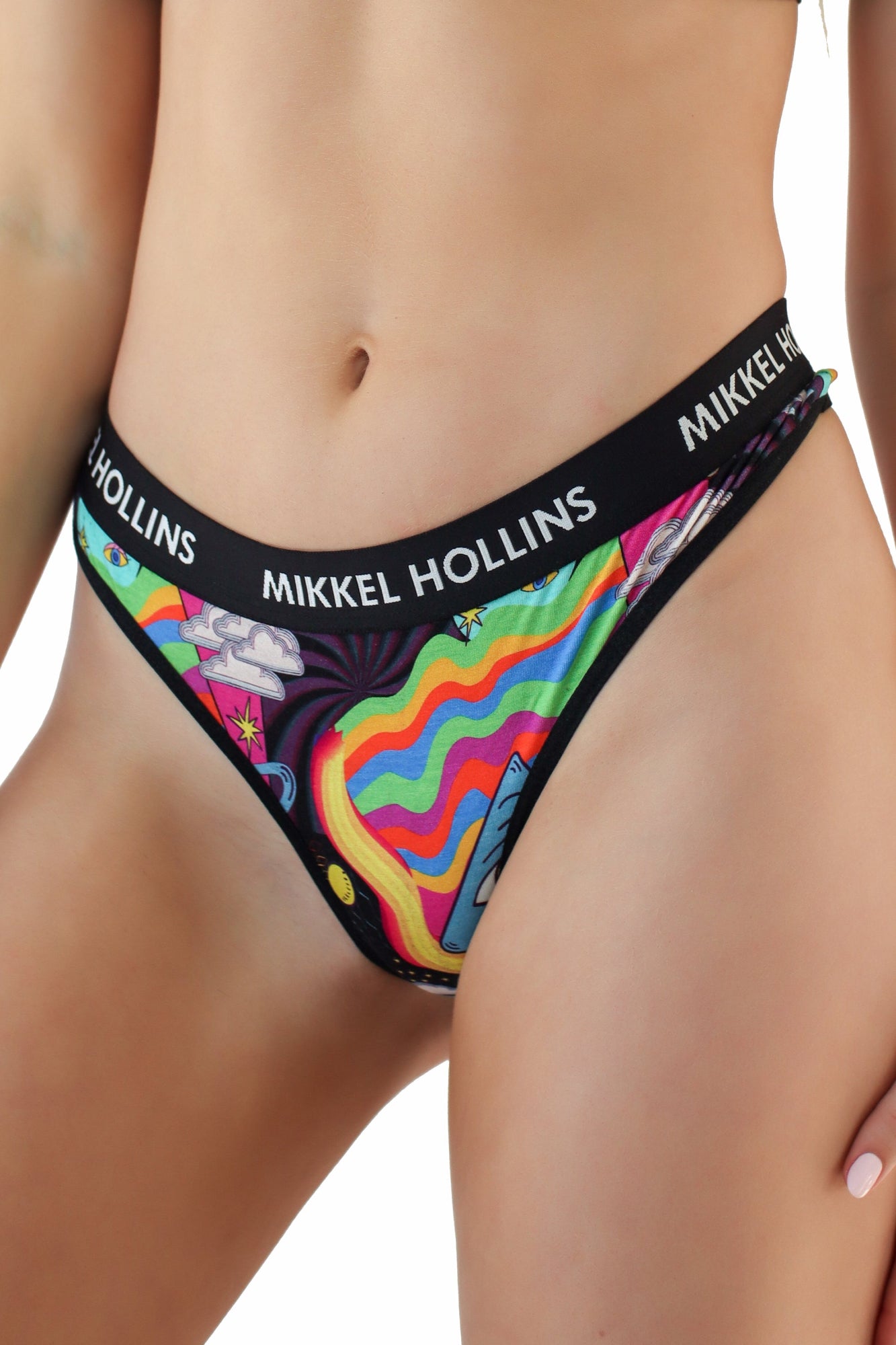 Cosmic Love - Modern Womens Thong Underwear | Ultra Soft Modal Thongs With Unique Designs | Smooth Mid Rise Thong